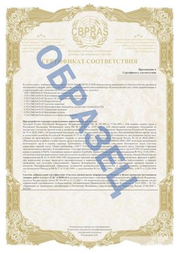 Образец Приложение к СТО 01.064.00220722.2-2020 Кондопога Сертификат СТО 01.064.00220722.2-2020 