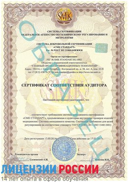 Образец сертификата соответствия аудитора Кондопога Сертификат ISO 13485